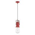 Industrial Design Suspension Lamp in Iron, Glass and Ceramic - Urban