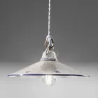 Suspension Lamp in Hand Painted Ceramic and Iron 3 Sizes - Asti Viadurini
