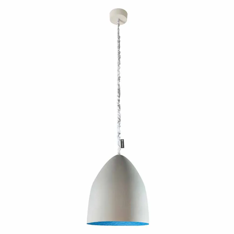 Suspension lamp In-es.artdesign Flower S Cement concrete finish Viadurini