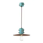 Suspension Lamp in Iron and Industrial Handmade Ceramic - Urban Viadurini