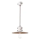 Suspension Lamp in Iron and Industrial Handmade Ceramic - Urban Viadurini
