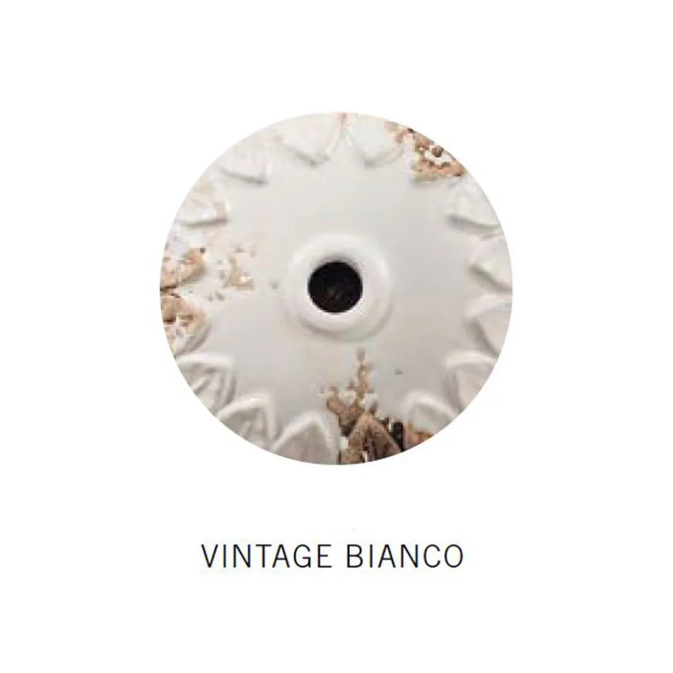 Industrial Suspension Lamp Handmade Iron and Ceramic - Industrial Viadurini