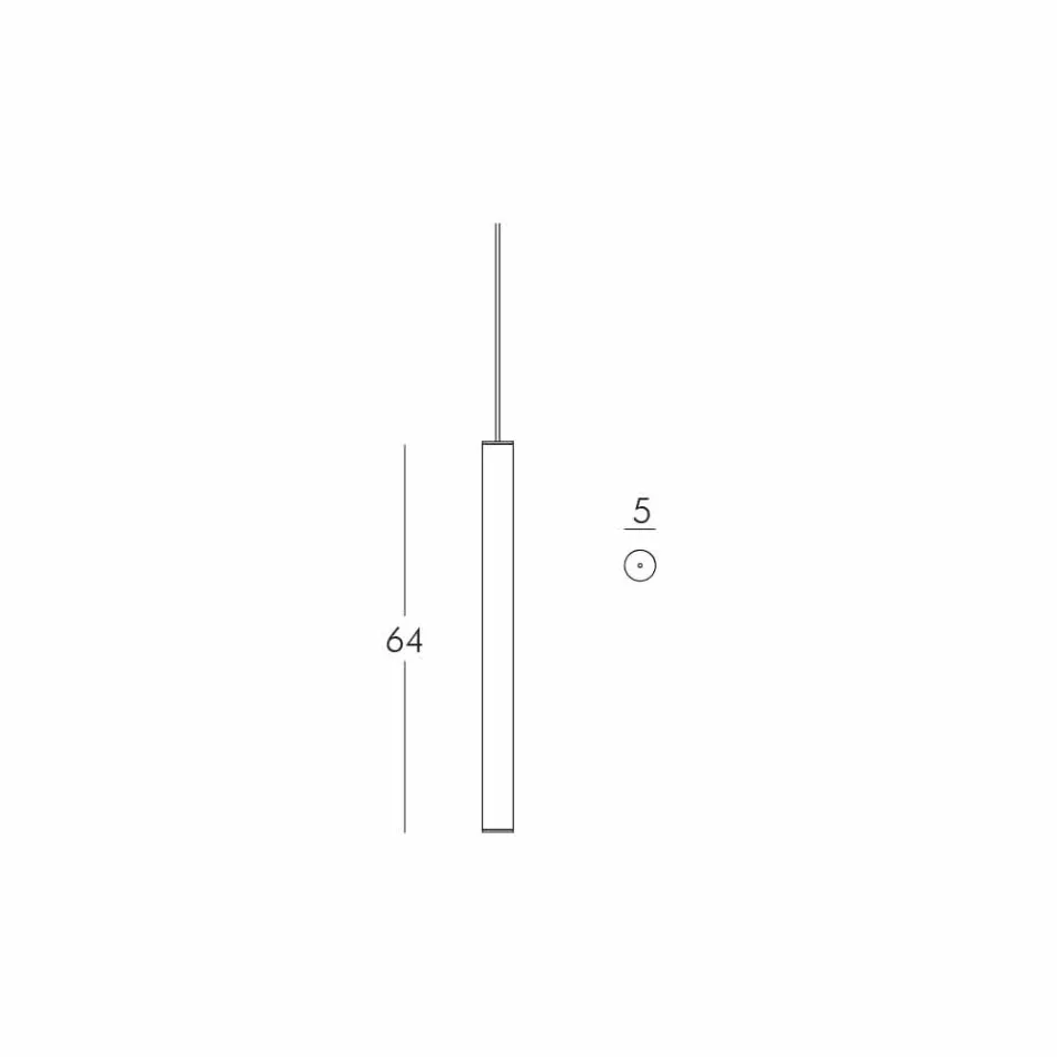 Methacrylate suspension lamp Slide Flux Hanging thin made in Italy Viadurini
