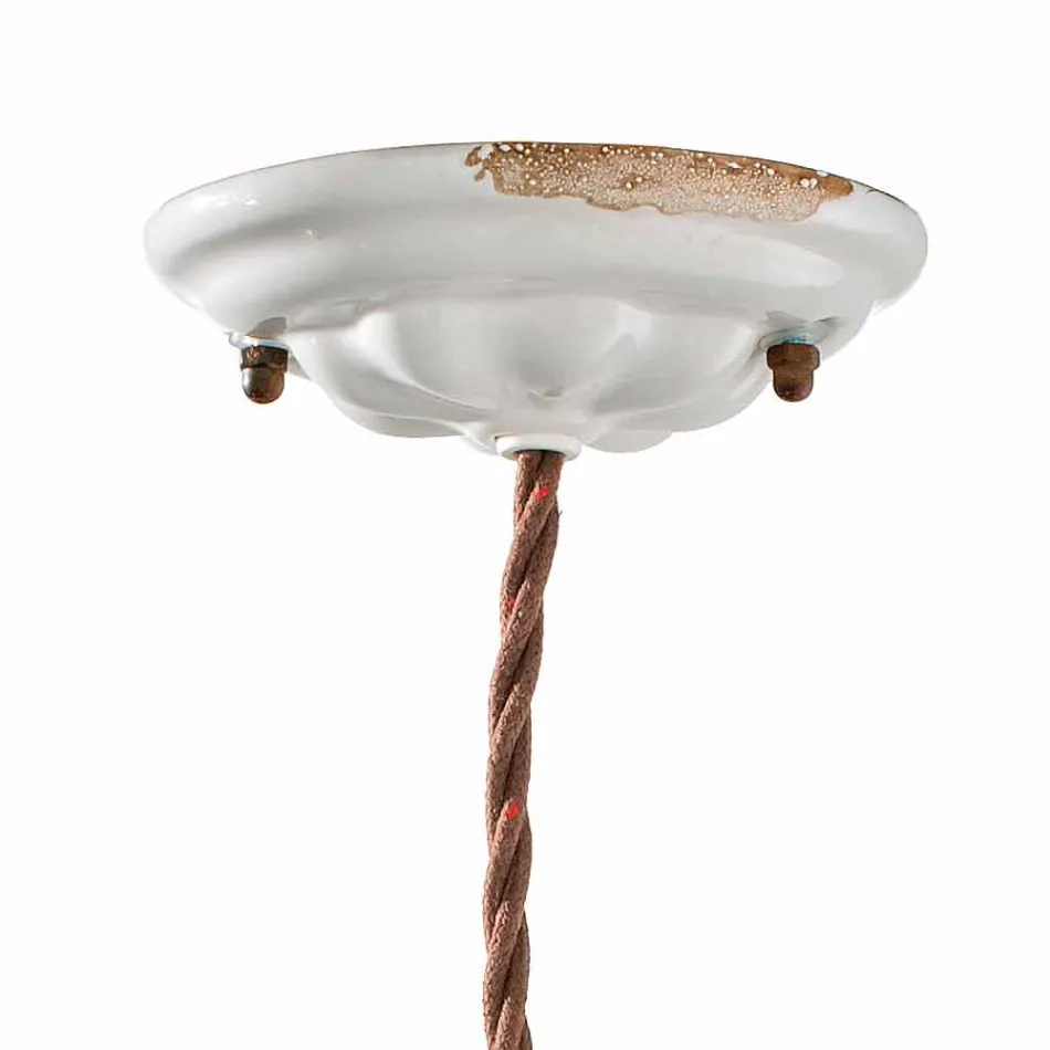 adjustable pendant lamp ceramic and metal Alayna Ferroluce Viadurini