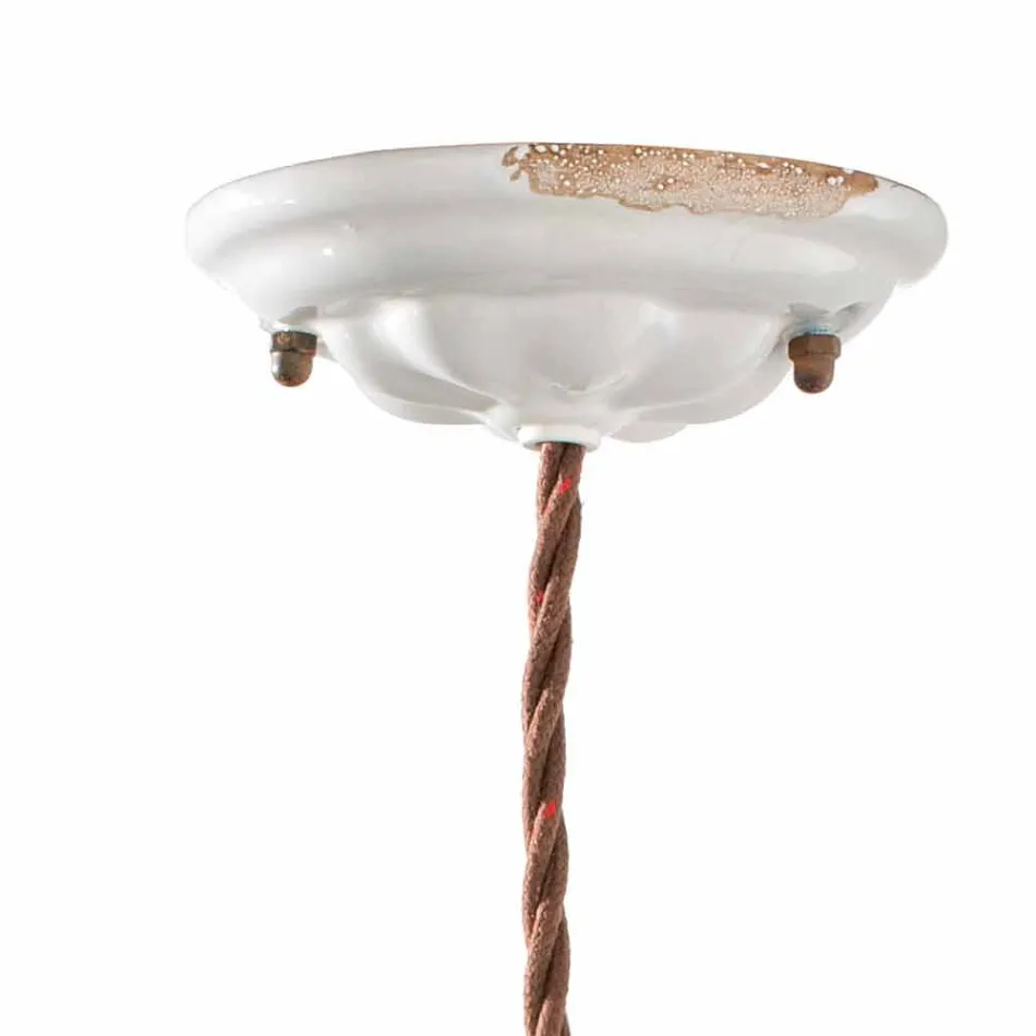 adjustable pendant lamp ceramic and metal Alayna Ferroluce Viadurini