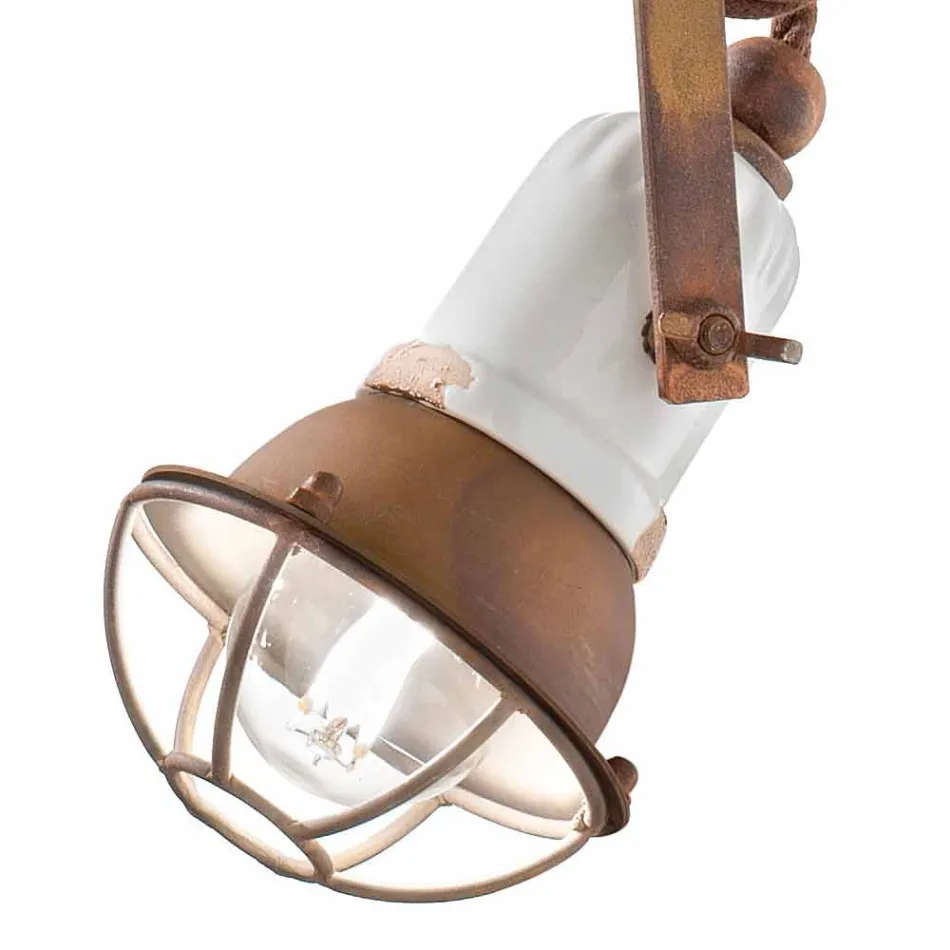 adjustable pendant lamp ceramic and metal Alayna Ferroluce Viadurini