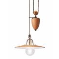 Ups and Downs Suspension Lamp in Iron and Hand Raw Ceramic - Bologna
