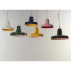 Suspended lamp 30 cm, in brass and Tuscan majolica, Rossi Toscot Viadurini