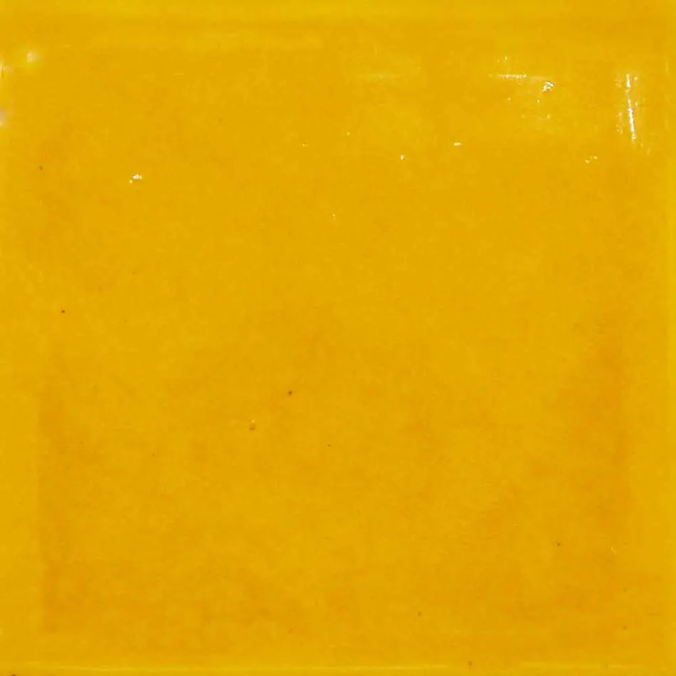 Hanging lamp 42 cm in brass and Tuscan majolica Rossi - Toscot Viadurini