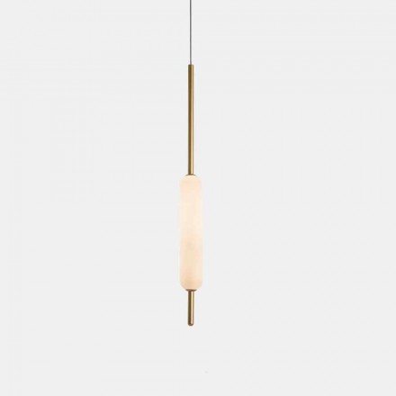 Suspended Lamp with 1, 3 or 6 Lights in Brass Modern Design - Typha by Il Fanale Viadurini