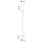 Suspended Lamp in Black Aluminium Wire and Large Design Cone - Mercado Viadurini