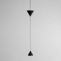 Suspended Wire Lamp in Black Aluminium and Double Cone Design - Mercado