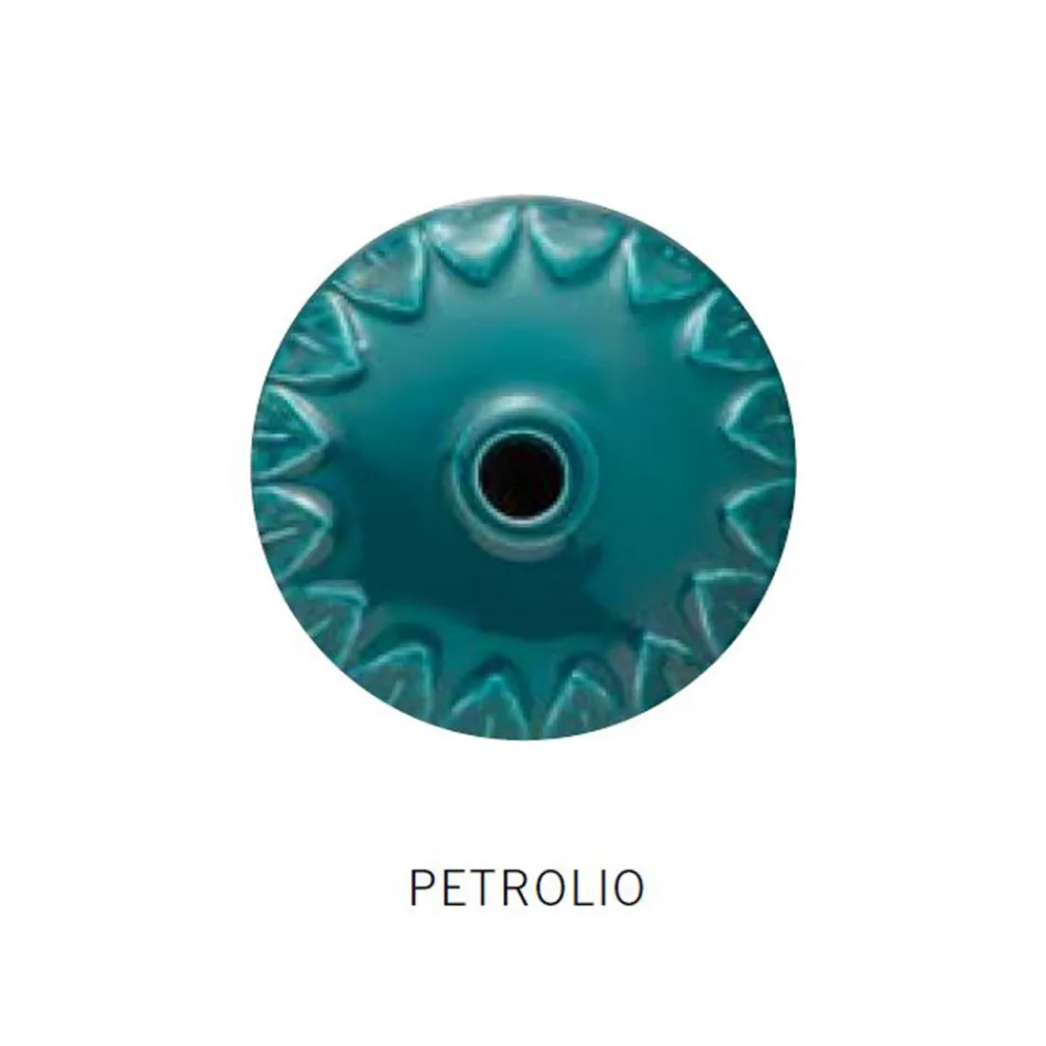 Suspended Lamp Handcrafted Ceramic and Vintage Antique Brass - Colours Viadurini