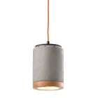Nordic Style Handcrafted Hanging Lamp in Wood and Ceramic - Nateca Viadurini