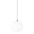 Handcrafted Suspended Lamp in Blown White Venice Glass - Snow