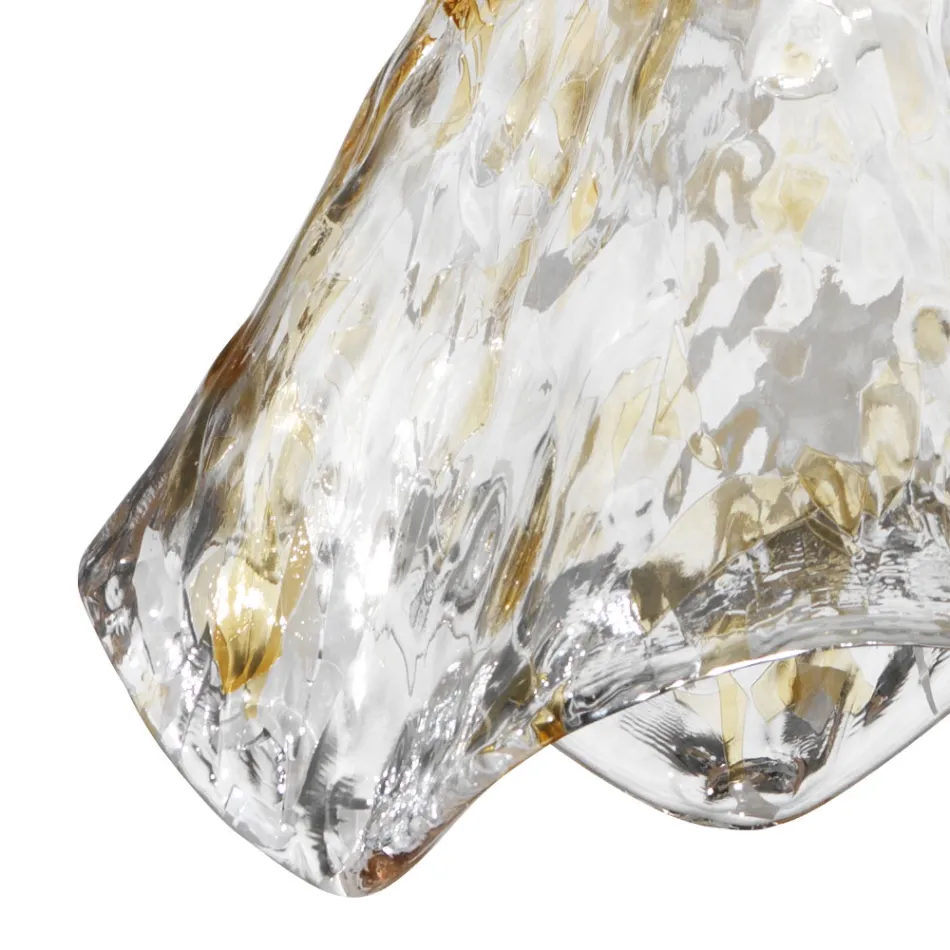 Handcrafted Suspended Lamp in Blown Venetian Glass 35 46 cm - Mary Viadurini