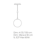 Handcrafted Suspended Lamp in Venetian Blown Cased Glass - Nova Viadurini