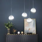 Handcrafted Suspended Lamp in Venetian Blown Cased Glass - Nova Viadurini