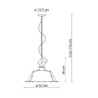 Industrial Hanging Lamp in Iron and Ceramic - Industrial Viadurini