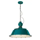 Industrial Artisan Hanging Lamp in Iron and Ceramic - Industrial Viadurini