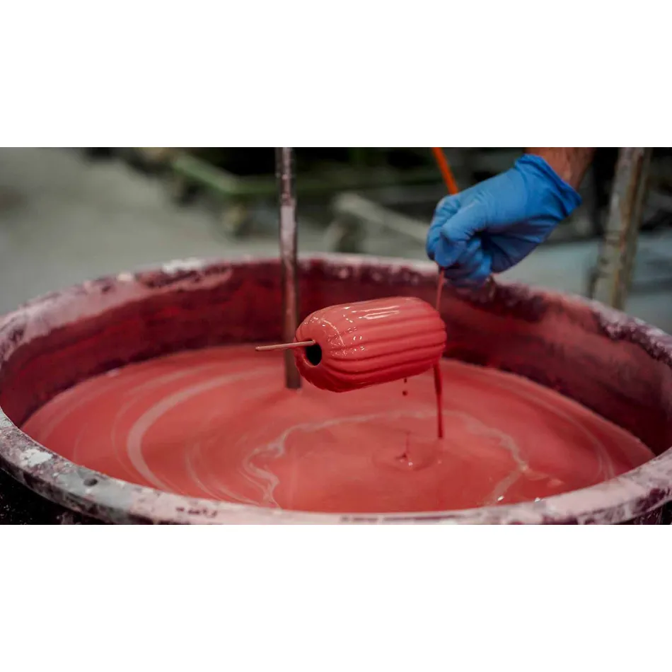 Yellow or Green Retro Ceramic Hanging Lamp Made in Italy - Ferroluce Lariat Viadurini