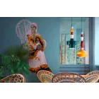 Yellow or Green Retro Ceramic Hanging Lamp Made in Italy - Ferroluce Lariat Viadurini