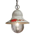 Outdoor Suspended Lamp in Hand Painted White Aluminium - Imperia Viadurini