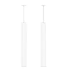 Suspended Recessed Lamp in White or Black Aluminium, 2 Pieces - Rebolla Viadurini