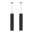 Suspended Recessed Lamp in White or Black Aluminium, 2 Pieces - Rebolla Viadurini