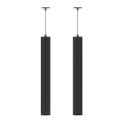 Suspended Recessed Lamp in White or Black Aluminium, 2 Pieces - Rebolla Viadurini