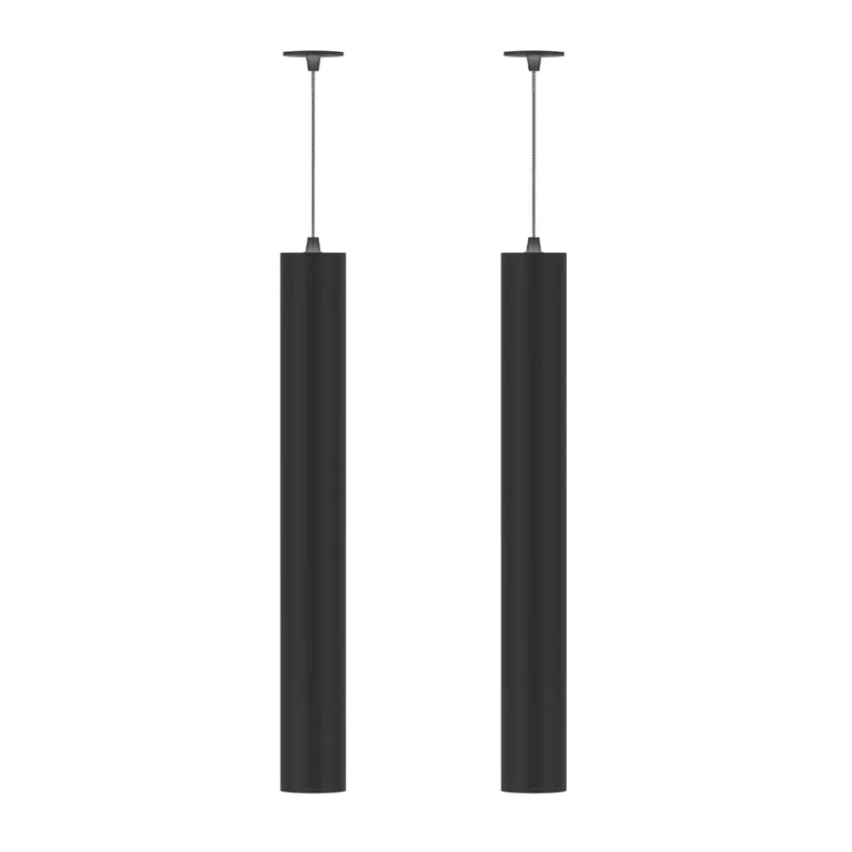 Suspended Recessed Lamp in White or Black Aluminium, 2 Pieces - Rebolla Viadurini
