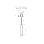 Suspended Recessed Lamp in White or Black Aluminium, 2 Pieces - Rebolla Viadurini