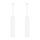 Suspended Recessed Lamp in White or Black Aluminium, 2 Pieces - Rebolla Viadurini