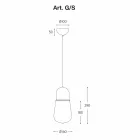 Vintage Design Hanging Lamp in Brass and Glass - Aldo Bernardi Guinguette Viadurini