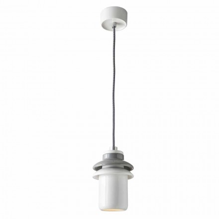 Suspended lamp of modern design in ceramic made in Italy Asia Viadurini