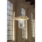 Outdoor Suspended Lamp in Aluminium Hand Painted Flowers Decor - Genoa Viadurini