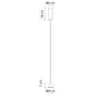 Suspended Lamp Black Aluminium Wire Cone Small Minimal Design - Mercado Viadurini