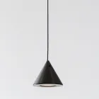 Suspended Lamp Black Aluminium Wire Cone Small Minimal Design - Mercado Viadurini