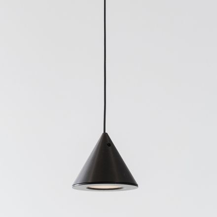 Suspended Lamp Black Aluminium Wire Cone Small Minimal Design - Mercado Viadurini
