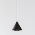 Suspended Lamp Black Aluminium Wire Cone Small Minimal Design - Mercado