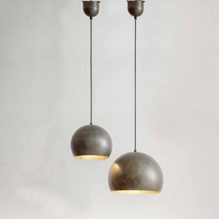Suspended Lamp in Steel Diameter 300 or 400 mm - Materia Aldo Bernardi Viadurini