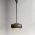 Suspended Lamp in Steel Diameter 500 mm - Materia Aldo Bernardi Viadurini