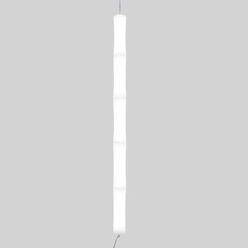 Suspended Lamp in White Polyethylene and Metal Made in Italy - Asturias Viadurini