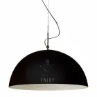 Suspended lamp in resin In-es.artdesign Mezza Luna Modern blackboard Viadurini