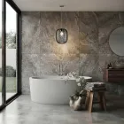 Venetian Glass and Chrome Metal Pendant Lamp Made in Italy - Calima Viadurini