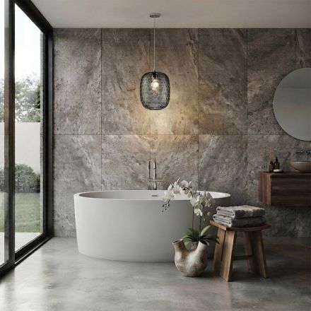 Venetian Glass and Chrome Metal Pendant Lamp Made in Italy - Calima Viadurini