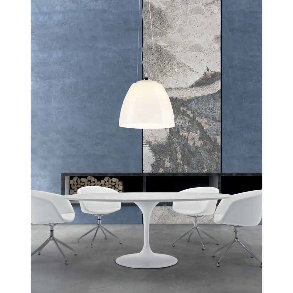 Hand Blown Venetian Glass Hanging Lamp - Flora Viadurini