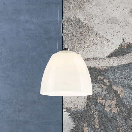 Hand Blown Venetian Glass Hanging Lamp - Flora Viadurini