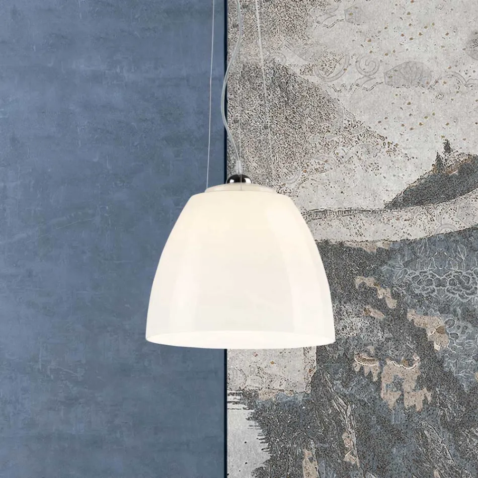 Hand Blown Venetian Glass Hanging Lamp - Flora Viadurini