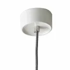 Modern suspended lamp in ceramic and aluminium made in Italy Asia Viadurini
